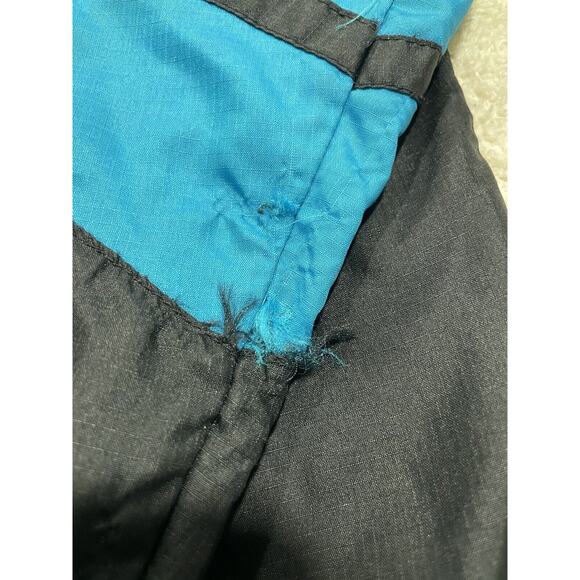 VTG Puma 80s Track Jacket Windbreaker Colorblock Neon Womens Medium Black Blue - Picture 12 of 12